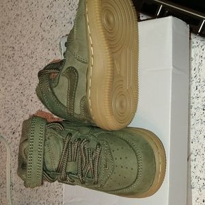 Nike Air Force 1, Size 4c in Khaki Green